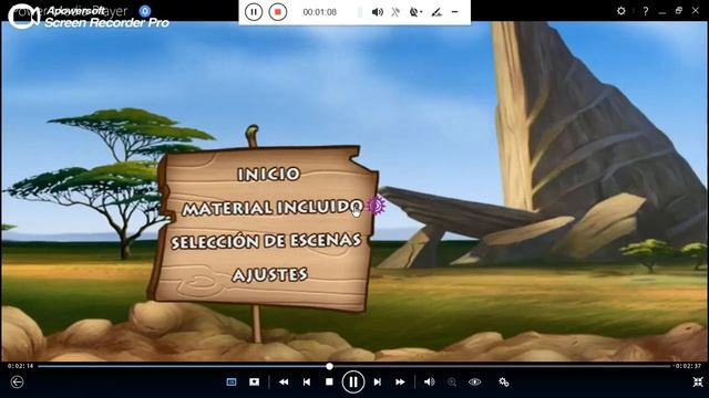 El Rey León 3 Hakuna Matata DVD Menu 2004 en inglés, español y portugués