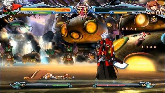 Ragna the Bloodedge vs Makoto Nanaya .