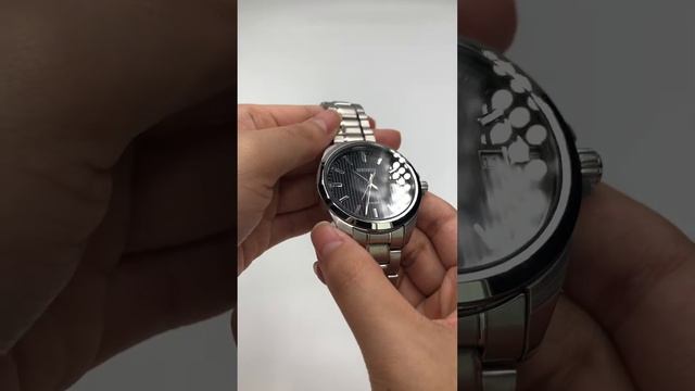 SEIKO 世界第一日本精工 率性自主條紋時尚大三針鋼帶腕錶 SUR277P1