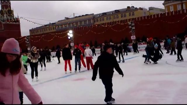 Happy Ice Skating at Red Square 2011