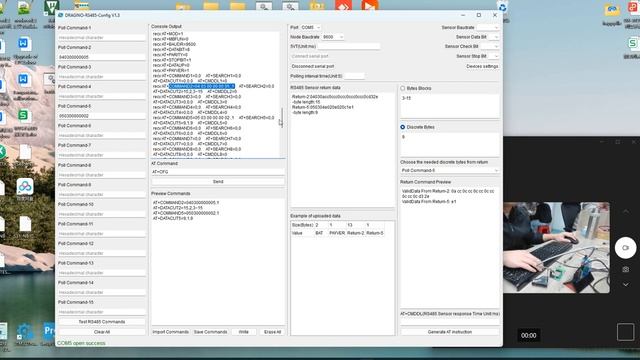 Dragino RS485 config tool demo