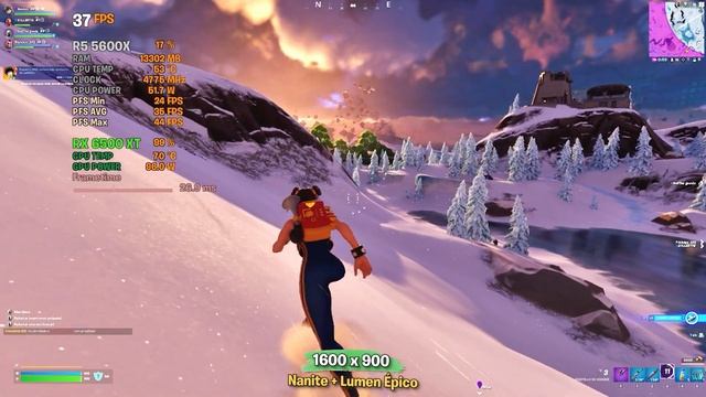 ✅ RX 6500 XT ✅ Fortnite - Capitulo 4 ✅ Bajos - Nanite - Lumen 🔴 1080p - 1440p - 4K 🔴