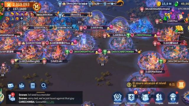 infinity kingdom s57 KE Amazing battles LGD , Boss , Ngu !!
