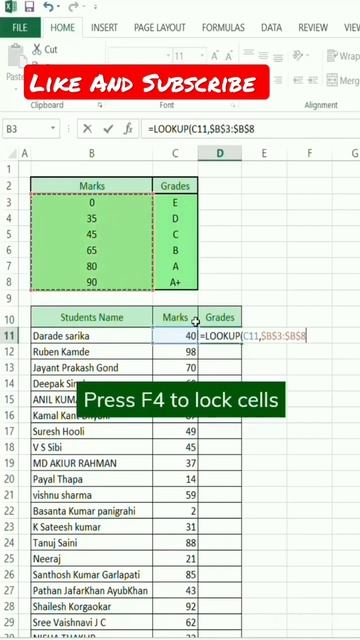 Unlock the Secret Formula for Lookups in Excel! #exceltipshindi #excelsheet #exceltips