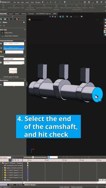 #SOLIDWORKS Basic Motion Study Quick Tip #shorts
