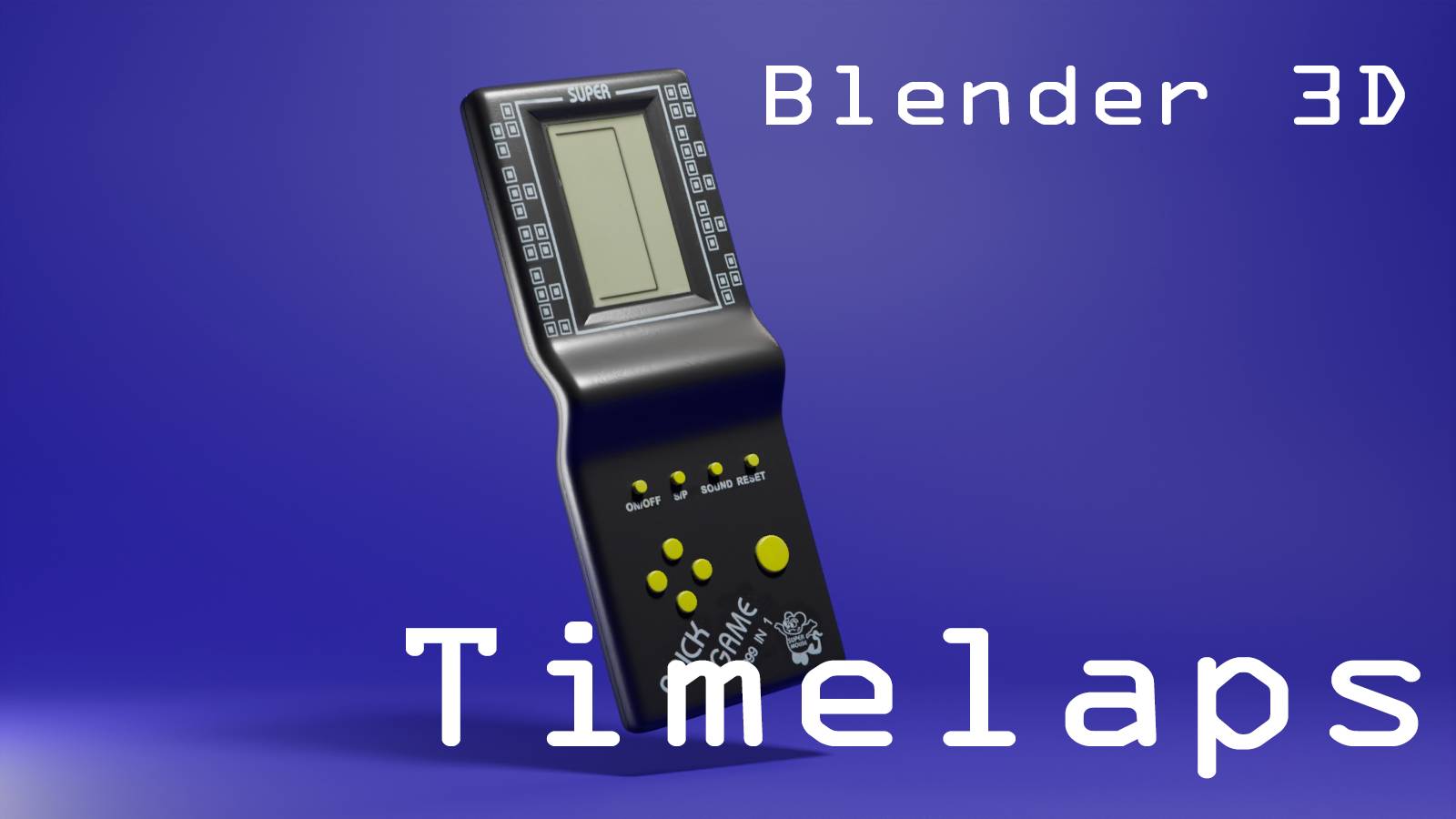 Blender 3D/Timelaps
#1 Моделирование тетриса. Таймлапс