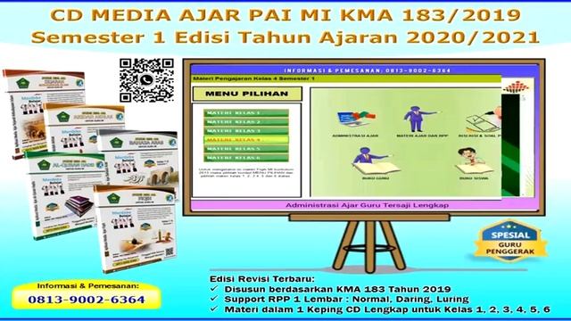 CD MEDIA AJAR GURU PAI MI KURIKULUM 2013 REVISI KMA No.183/2019, EDISI SEMESTER 1 TA. 2020/2021