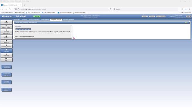 DXi Upgrade from a Local File