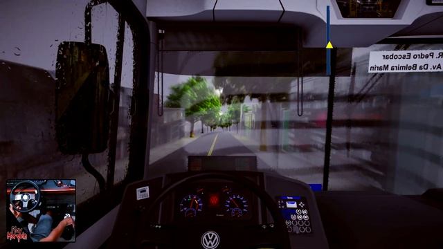 LINHA DE VOLTA DO MAPA NA FASE 3 COM MUITA CHUVA !!! PROTON BUS SIMULATOR - G27