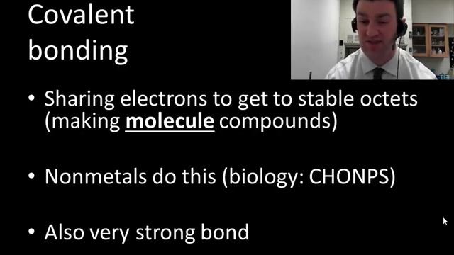 Chemical bonds (chemistry review part 2 of 2)