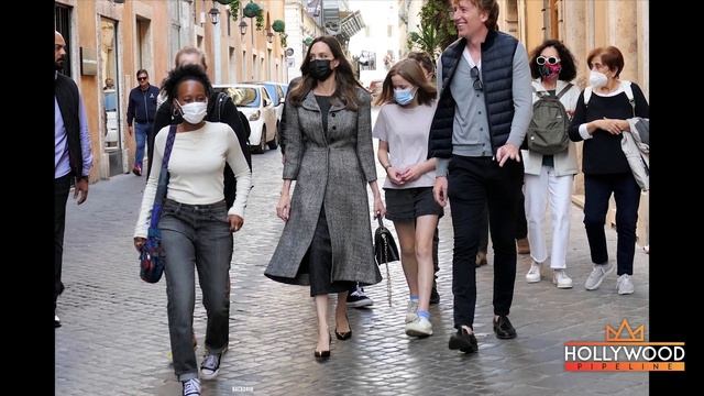 Angelina Jolie tours Rome with kids before Eternals premiere