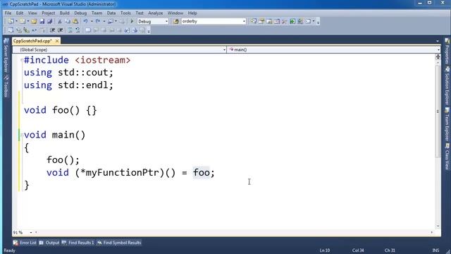 C++ Function Pointer Intro