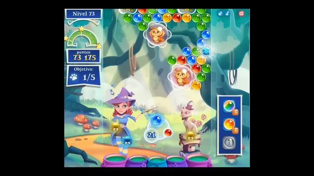 Bubble Witch 2 Saga Nivel 73, sin booster.-