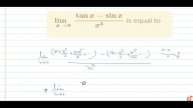 `lim_(x- gt0) (tan x - sin x)/(x^3)` is equal to
