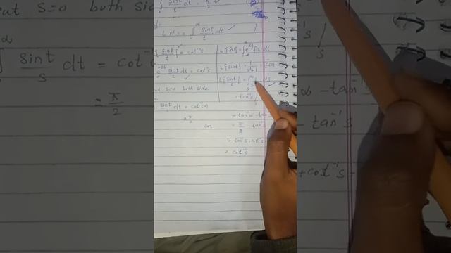 show that
integral 0 to ∞
sin t/t
dt =
π/2