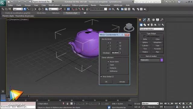 3ds Max 2013 : La copie d'objets en parfaite symétrie