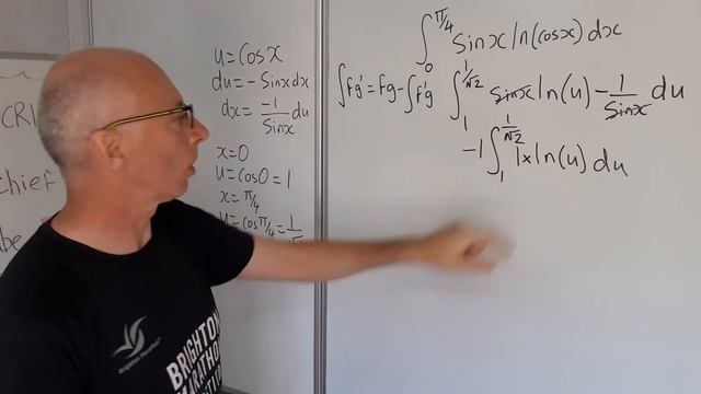 The Definite Integral of sin(x) log(cos(x)) dx