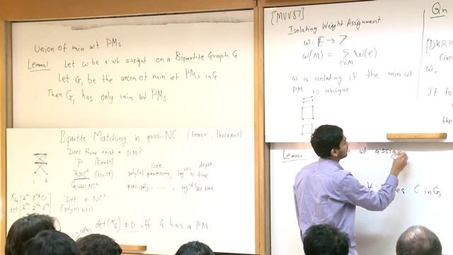 Rohit Gurjar: Bipartite matching is in quasi-NC - צילום הרצאות סטודיו האנה בי