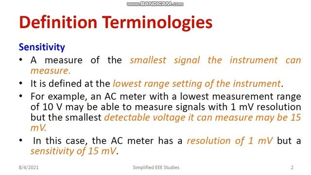 Performance /DefinitionTerminologies Sensors & Transducers|Sensitivity|Resolution|Hysteresis|S&T VT