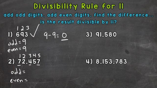Divisibility Rule for 11 | Math with Mr. J