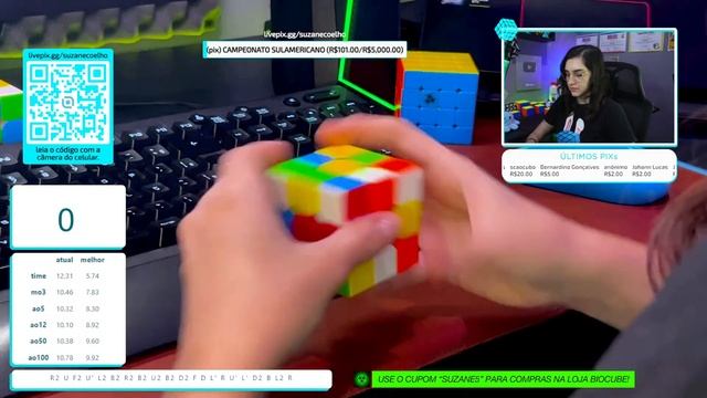 🔴 AO VIVO: TREINANDO CUBO MÁGICO EM LIVE 🧩
