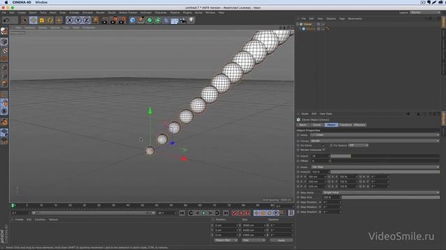 Cinema 4D для новичков. Урок 3. Булевы операции  Клонер