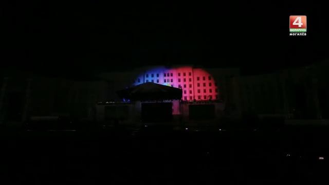 3D mapping show, Могилев, площадь Ленина, 01  07  2017