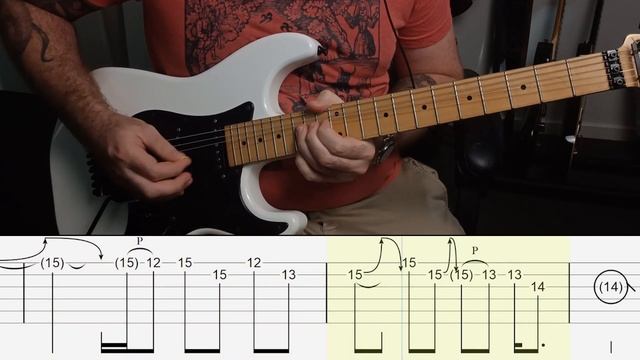 Iron Maiden - 2 Minutes To Midnight Full Guitar Tutorial (With Tabs)