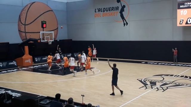 Boston University Terriers playing in La Alqueria, in Valencia, Spain. Right now.