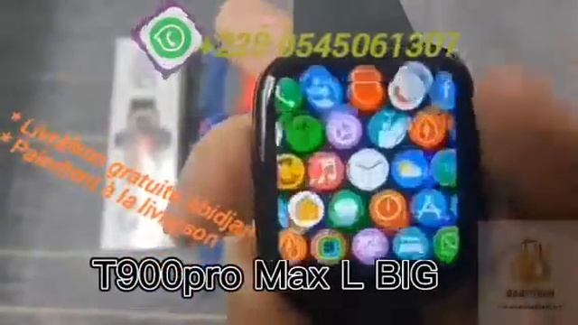 Promo Smart Watch T 900 pro max L série 8 années 2023. Disponible à 15000f en Côte d'Ivoire.
