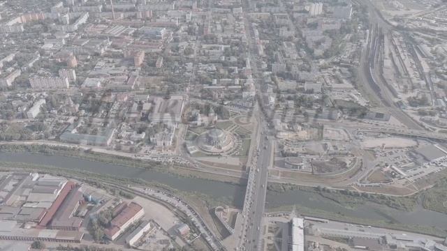 A-Log. Tula, Russia. Zarechensky bridge. General panorama of the city from the air, Aerial View