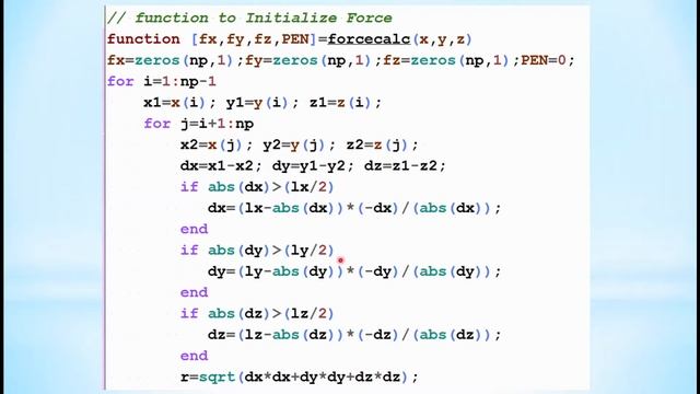 Molecular Dynamics simulation (full code in SCILAB) via Lennard Jones potential: Part-1