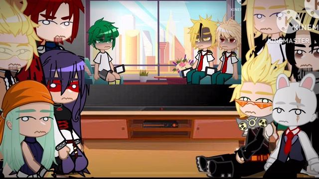 Pro Heroes react to group chat 💬😂😳😳|| mha/bnha|| Gacha club/life || my AU ||