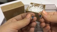 Серьги 573 из красного золота 585 пробы с топазами лондон