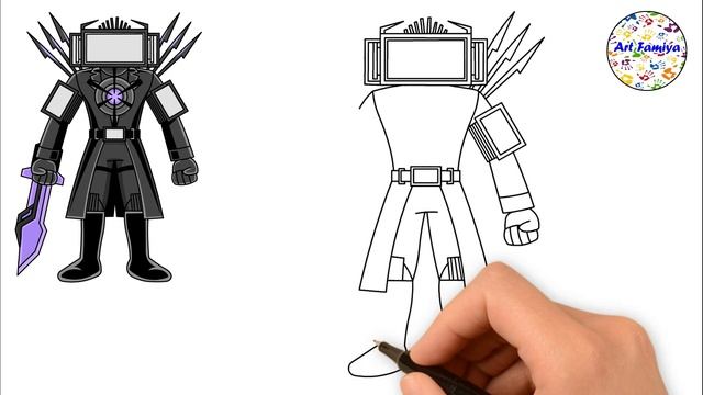 How to Draw New Upgraded Titan Tv Man - Skibidi Toilet - SKETCH TUTORIAL STEP BY STEP Famiya Art