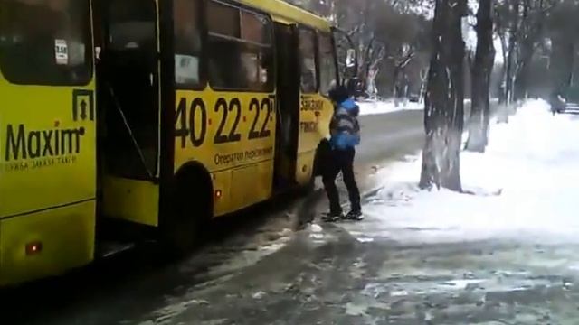 Прикол над водителем маршрутки в Мариуполе