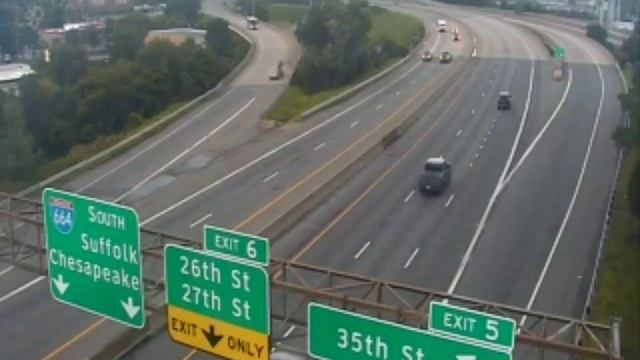 Wrong Way Driver Causes Off-Camera Accident In Newport News, VA