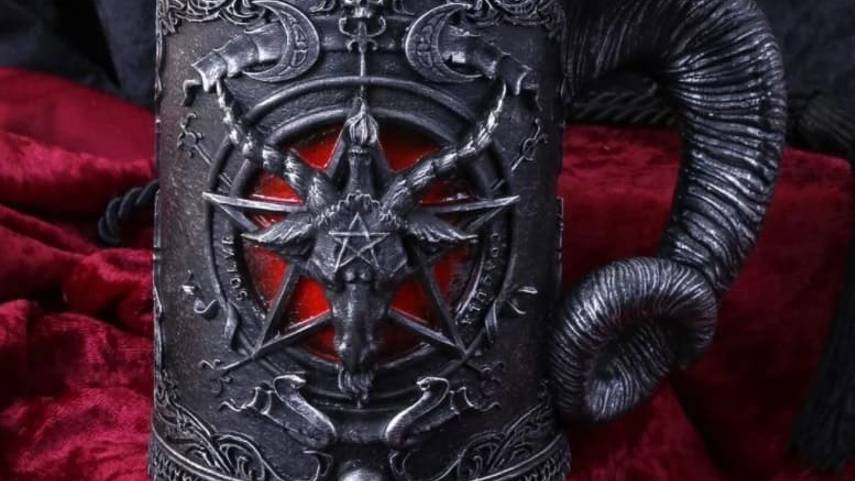 Мифическая дизайнерская языческая кружка Бафомет Baphomet Tankard пентаграмма