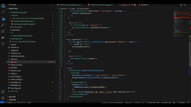 How to display Rewarded Ads from Google Admob in react native's new architecture