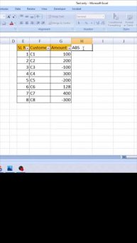 Excel Tips & Tricks ! Excel ABS formula! #shorts