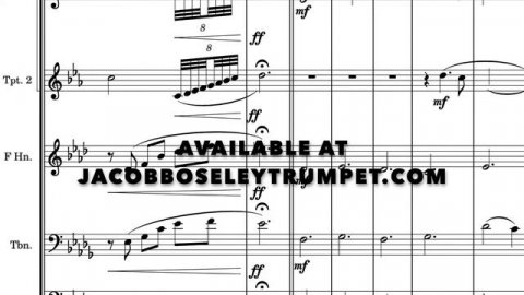 'Moon River' - Mancini - Brass Quintet Sheet Music - Jacob Boseley