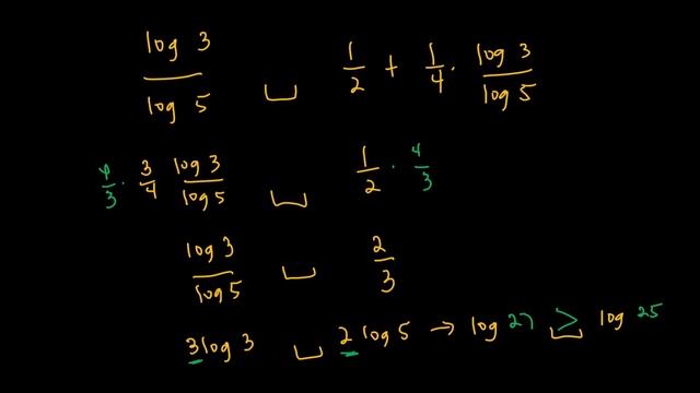 [PMO] Arranging Logarithms in Ascending Order