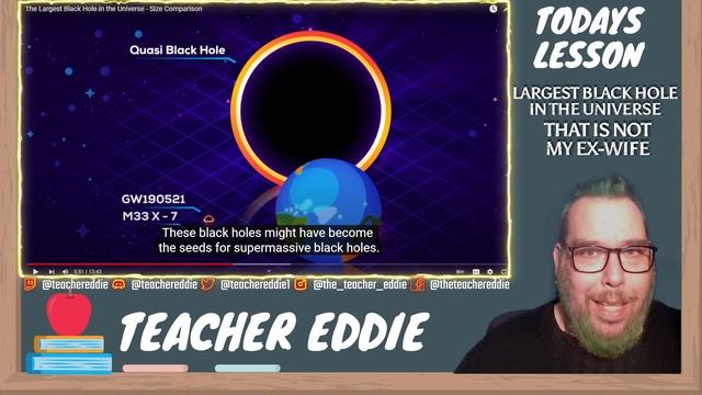 The Largest ⚫ Black Hole in the Universe 🌌 | Teacher Reaction 😲