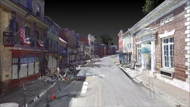 3D Laser Scan of historic Ellicott City, MD post-flash flood