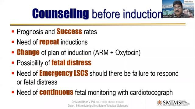 Induction of labor Part 2 by Prof Muralidhar V Pai