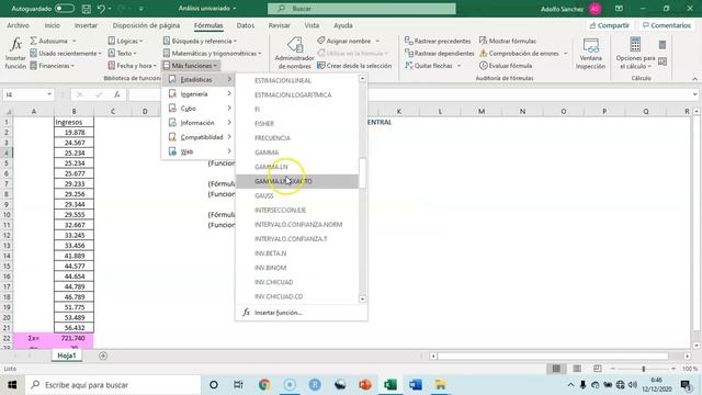 Medidas de tendencia central en Excel (media, mediana y moda)