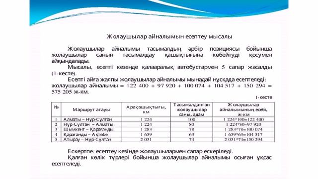 1 транспорт каз