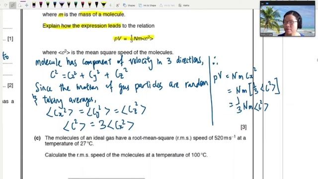 15.2d Ex3 MJ12 P41 Q2 Particle in a box | A2 Ideal Gas & Thermodynamics | CAIE A Level 9702 Physics