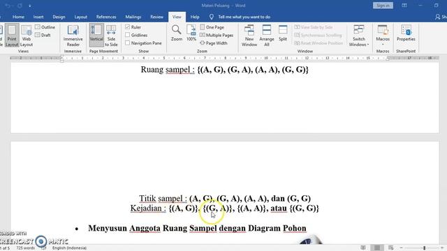 Materi Peluang - Ruang Sampel Kelas 8