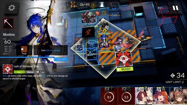 [Arknights] CC#1 Pyrite - Day 6 - Transport Hub - Risk 13 (Max Risk ft. Mostima)